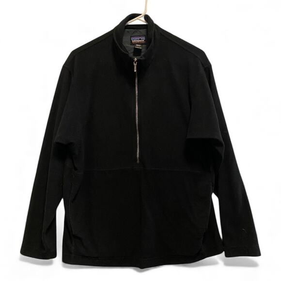 Vintage 90s Patagonia Micro D-Luxe 1/2 Zip Fleece Pullover Black M